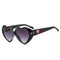 Taizhou Two Circles Trading Co. Ltd. Costume Accessories Black Heart Shaped Sunglasses for Adults 810077657966