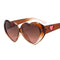 Taizhou Two Circles Trading Co. Ltd. Costume Accessories Brown Heart Shaped Sunglasses for Adults 810077657973