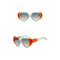 Taizhou Two Circles Trading Co. Ltd. Costume Accessories Orange and Blue Shaped Sunglasses for Adults 810077658017