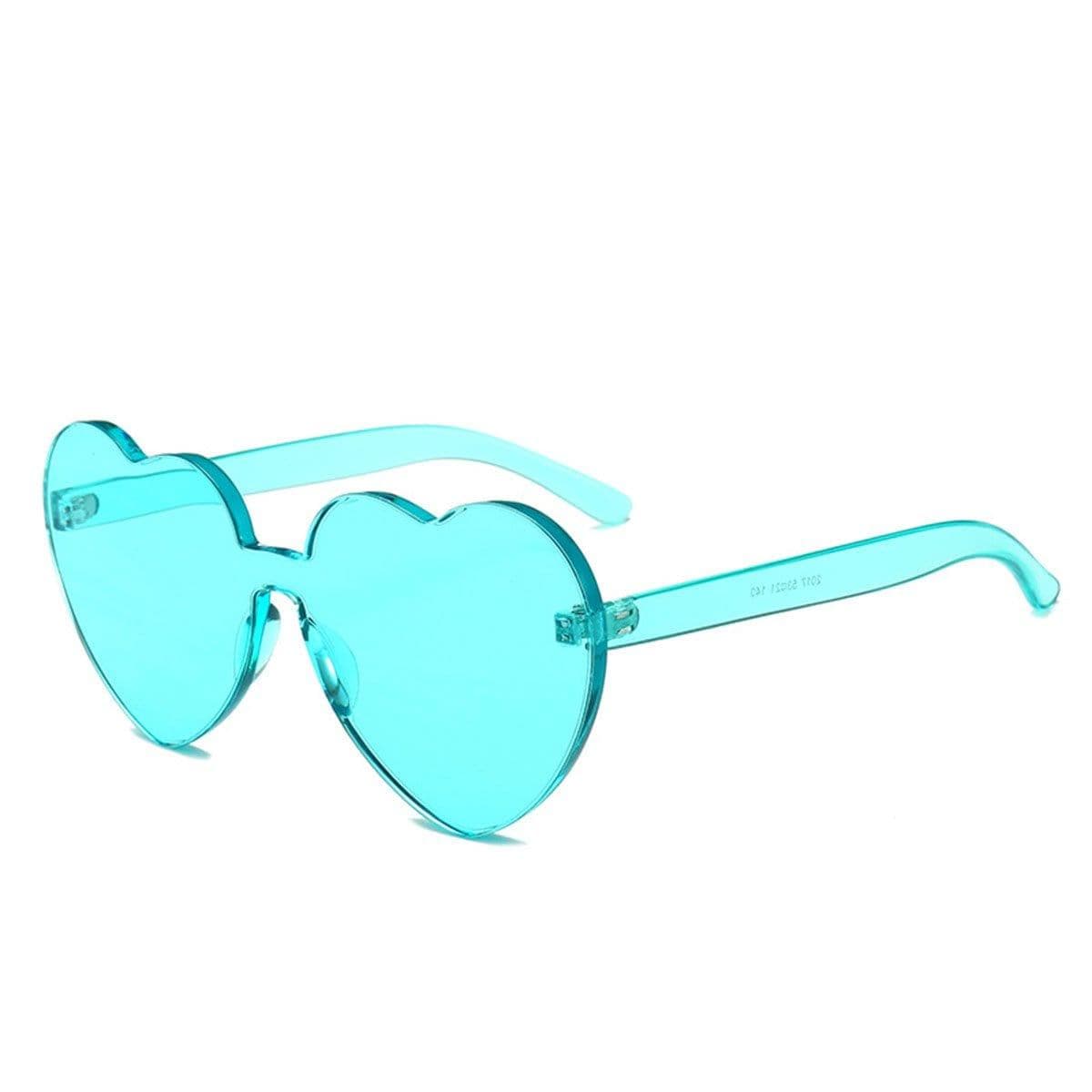 Buy Costume Accessories Turquoise Fashion Shaped Sunglasses for Adults sold at Party Expert