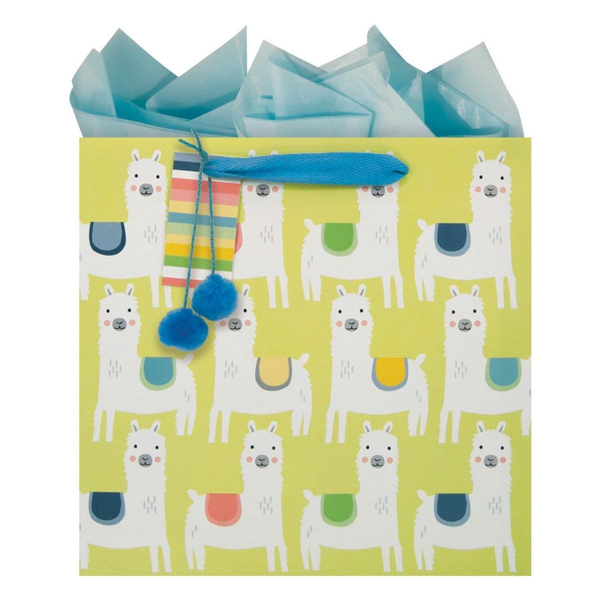 Buy Gift Wrap & Bags Gift Bag Medium 9.75 In. - Little Llamas sold at Party Expert
