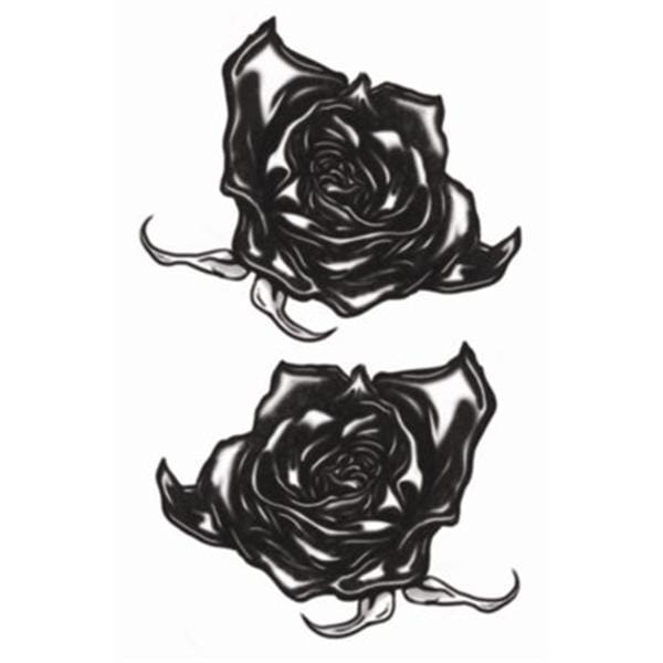 Buy Costume Accessories Gothic black roses temporary tattoo sold at Party Expert