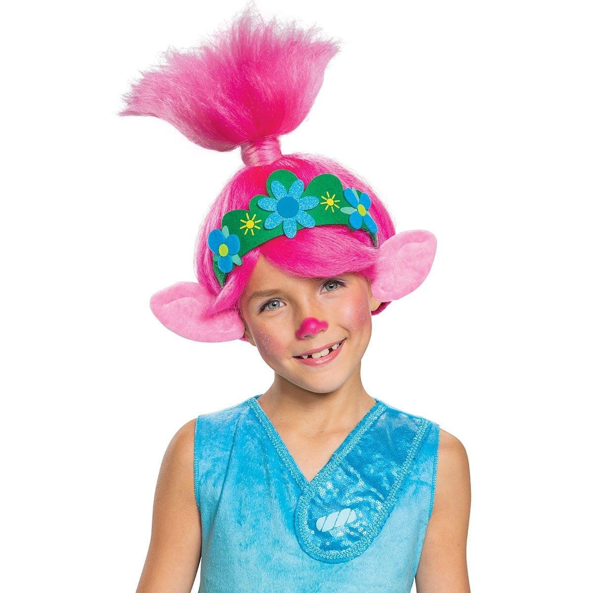Buy Costume Accessories Poppy wig for girls, Trolls World Tour sold at Party Expert