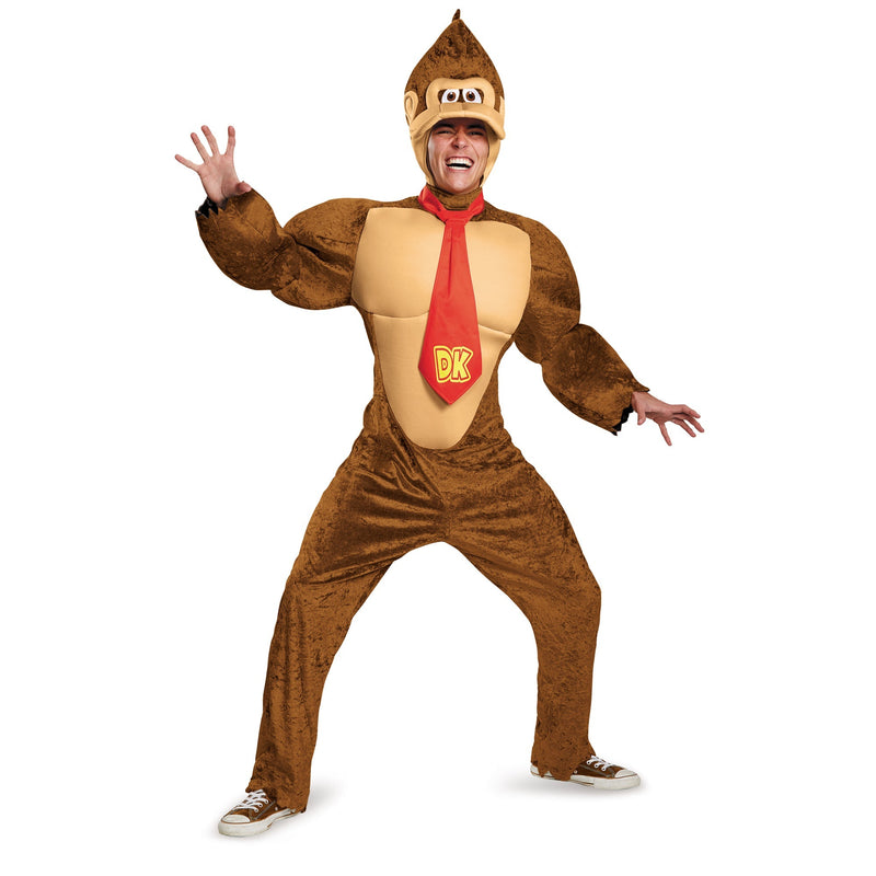 TOY-SPORT Costumes Donkey Kong Deluxe Costume for Adults, Donkey Kong