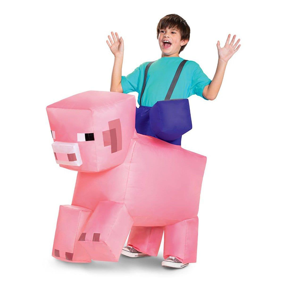 Buy Costumes Pig Ride-On Inflatable Costume For Kids, Minecraft sold at Party Expert