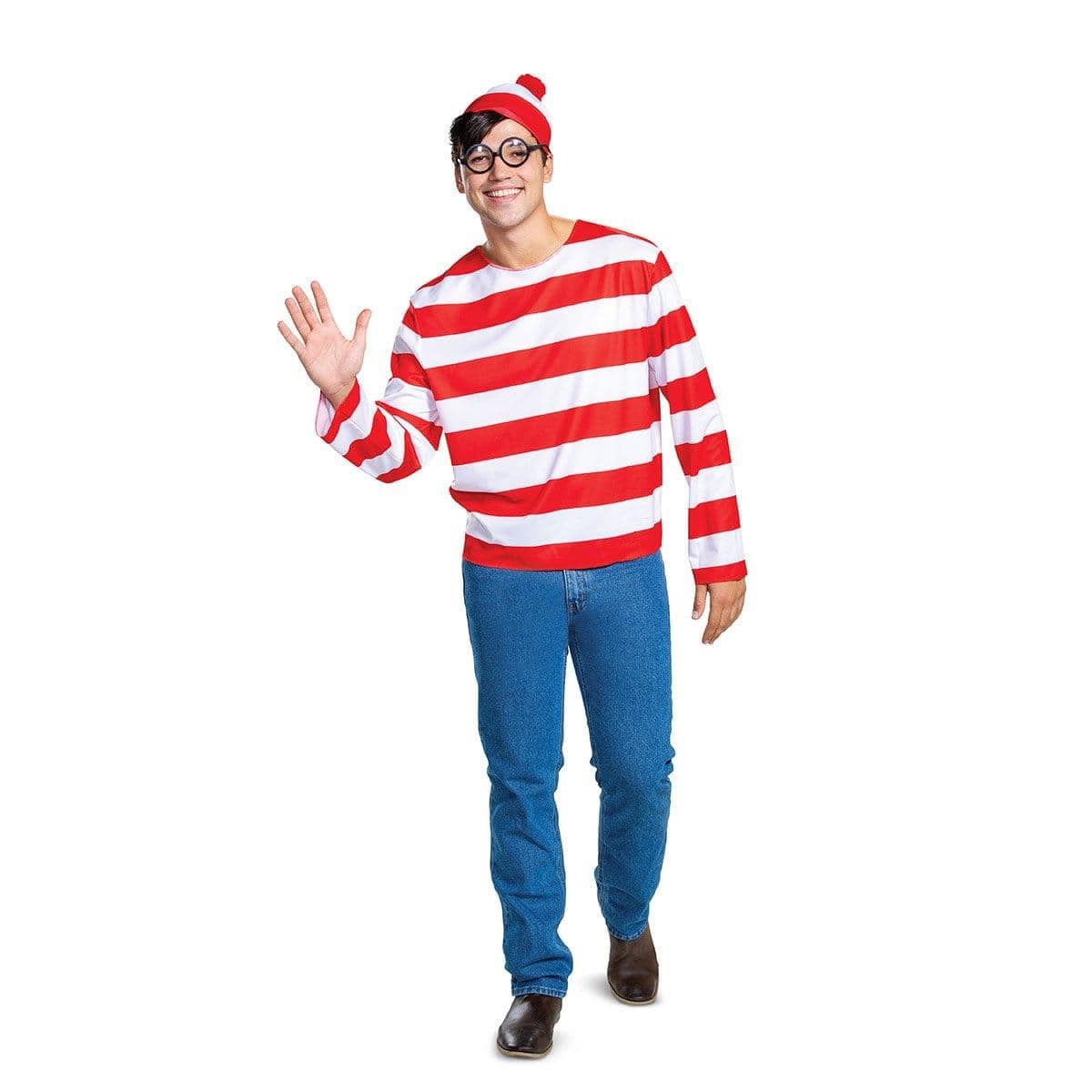 Buy Costumes Waldo Classic Costume for Adults, Where's Waldo sold at Party Expert