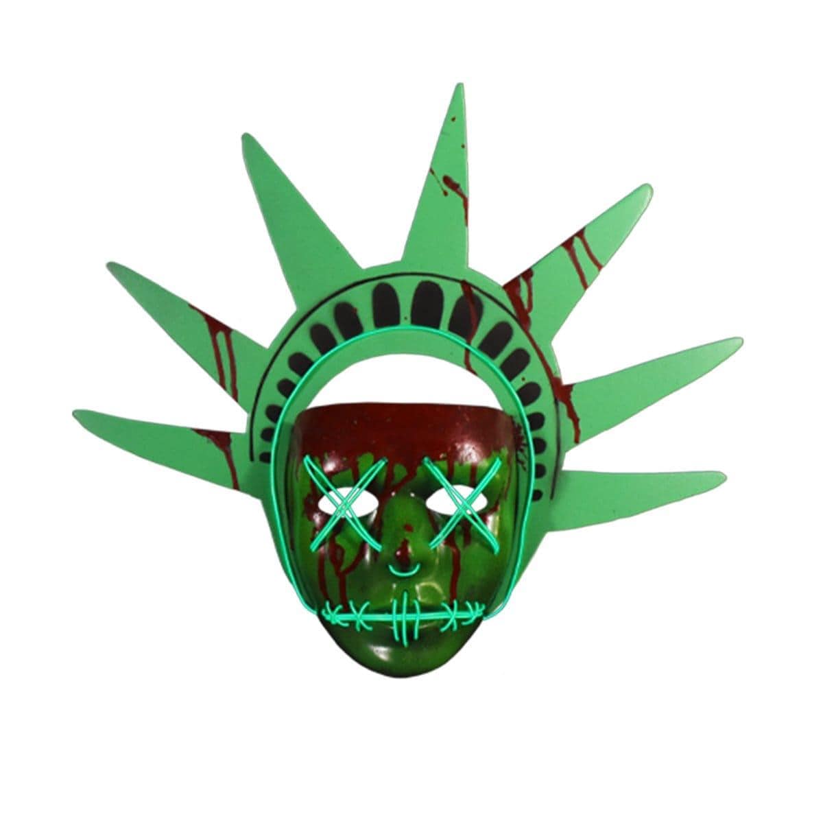 Buy Costume Accessories Lady Liberty mask, The Purge sold at Party Expert