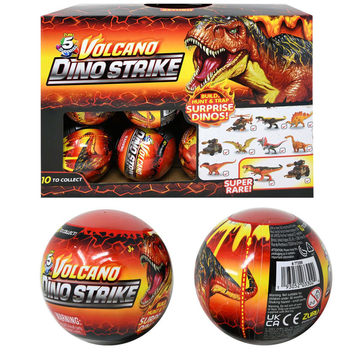 U.P.D. INC Impulse Buying Volcano Dino Strike, Assortment, 1 Count