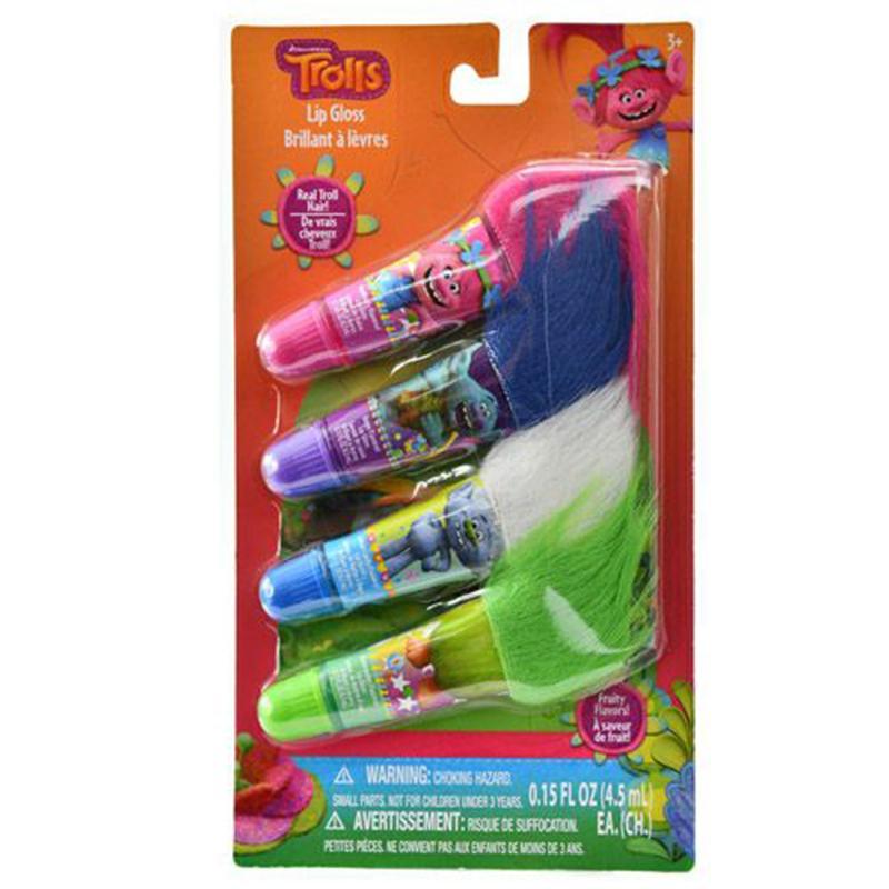 Buy Kids Birthday Trolls lip gloss tubes, 4 per package sold at Party Expert