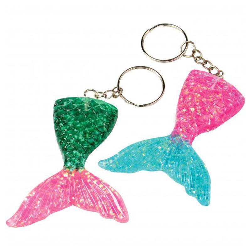 Buy Kids Birthday Mermaid tail keychains, 8 per package sold at Party Expert