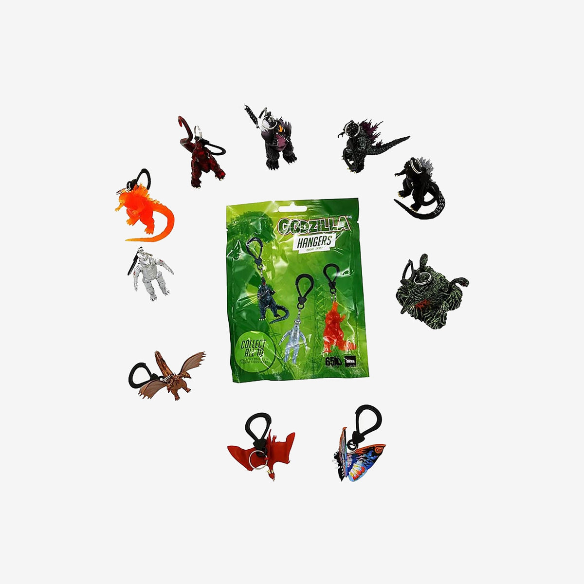 UCC DISTRIBUTING INC. Impulse Buying Godzilla Mini Figure with Clip, Assortment, 1 Count 670711180683