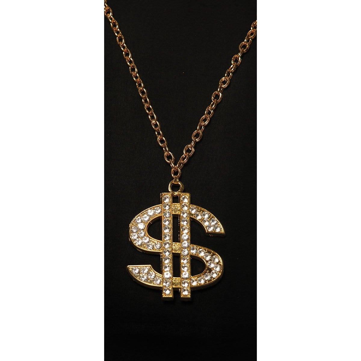 Buy Costume Accessories Dollar sign chain necklace sold at Party Expert
