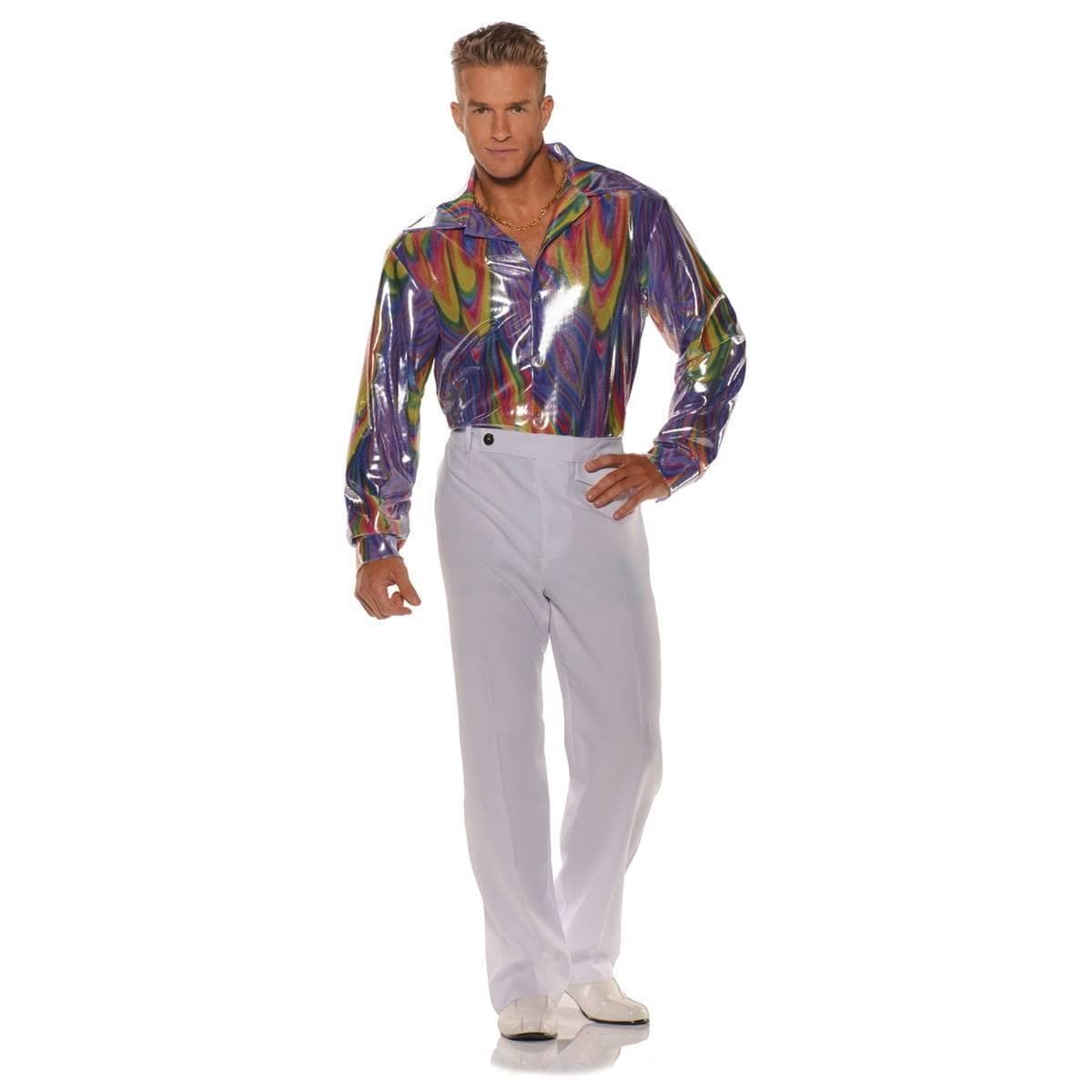 Buy Costume Accessories Purple disco shirt for men sold at Party Expert