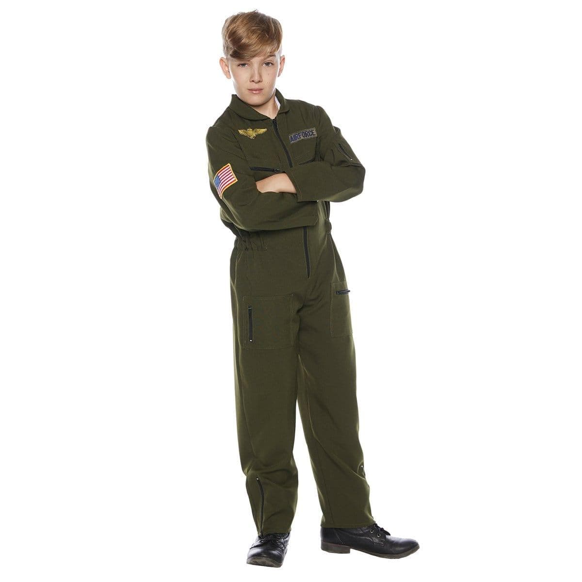 Buy Costumes Kaki Flight Suit for Kids sold at Party Expert