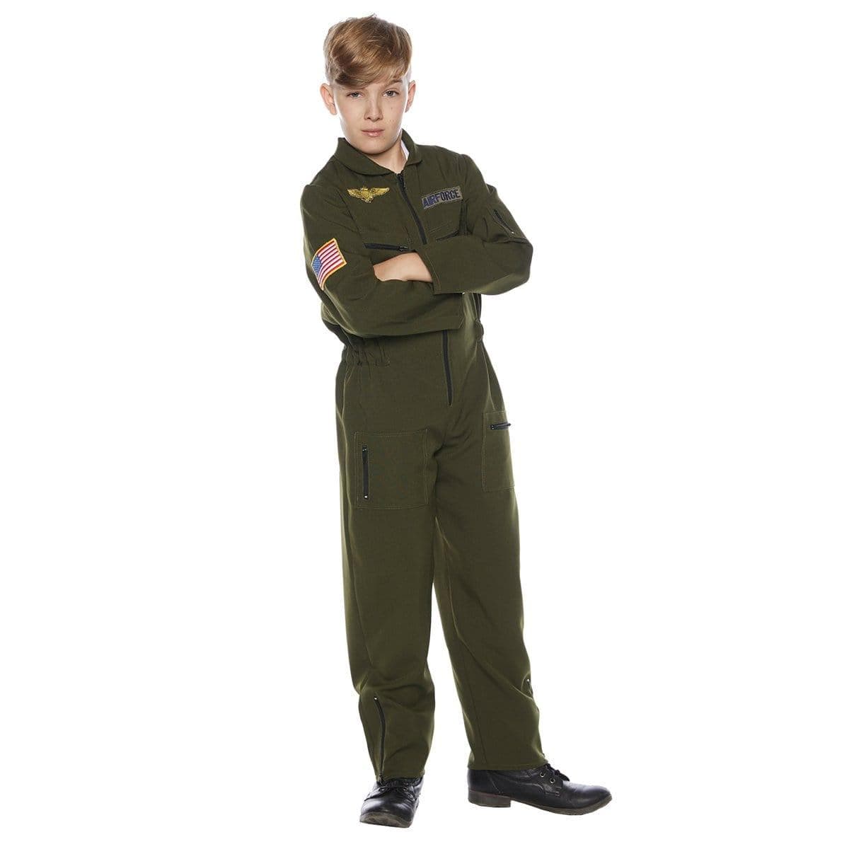 Buy Costumes Kaki Flight Suit for Kids sold at Party Expert