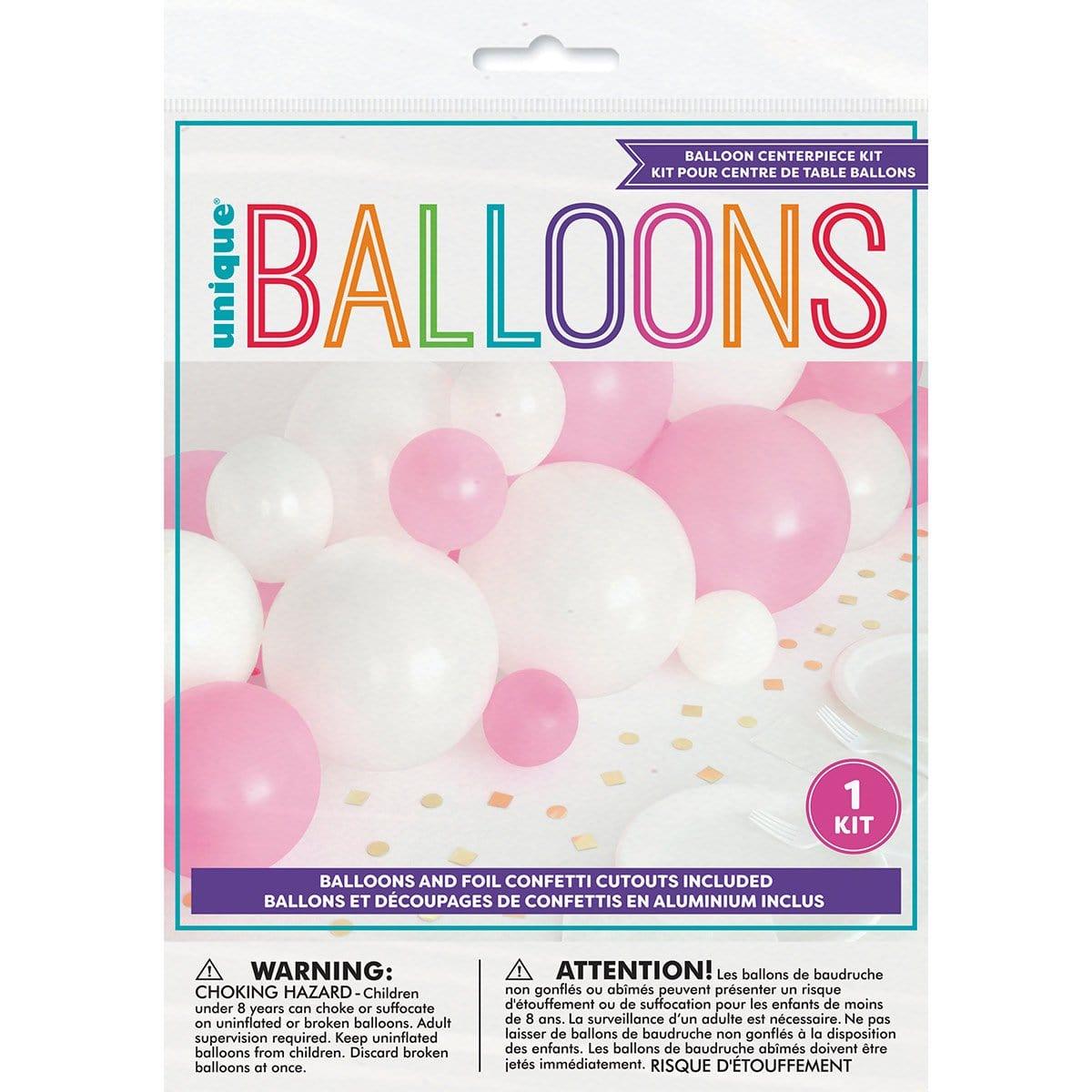 Buy 1st Birthday Pink Gingham Balloon Centerpiece Kit sold at Party Expert