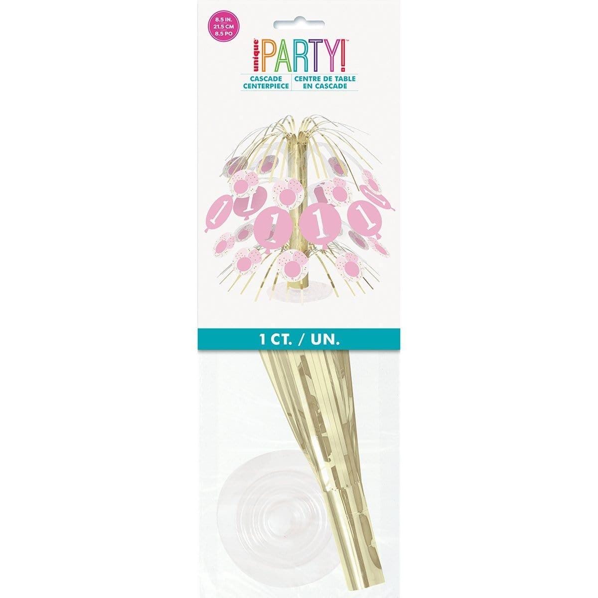 Buy 1st Birthday Pink Gingham Centerpiece sold at Party Expert