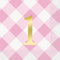 Buy 1st Birthday Pink Gingham Lunch Napkins, 16 Counts sold at Party Expert