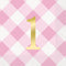 Buy 1st Birthday Pink Gingham Lunch Napkins, 16 Counts sold at Party Expert