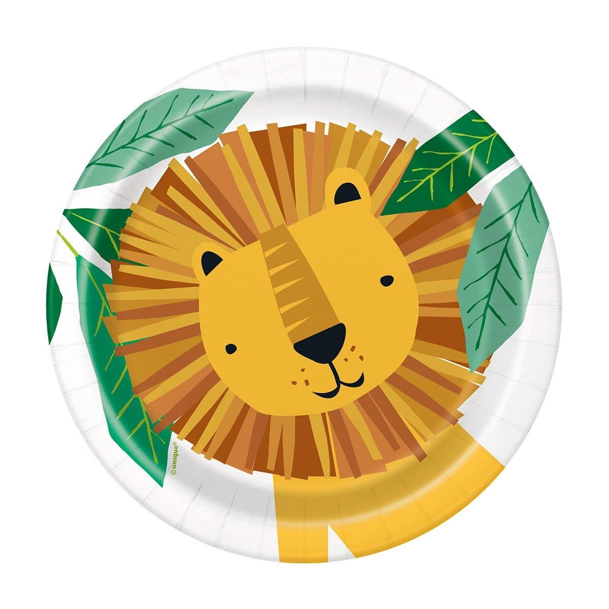 Buy 1st Birthday Safari Animals Plates, 7 inches, 8 Count sold at Party Expert