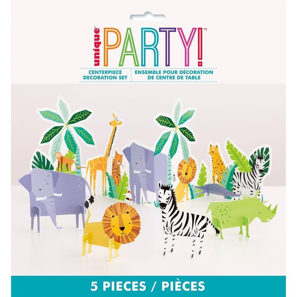 Buy 1st Birthday Safari Animals Table Decorating Kit sold at Party Expert