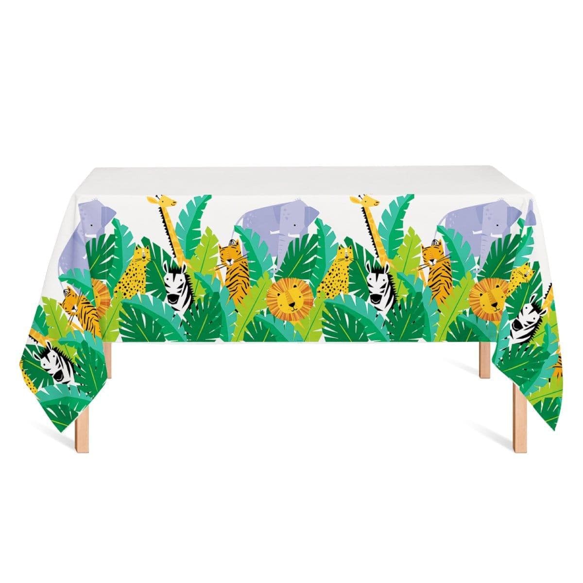 Buy 1st Birthday Safari Animals Tablecover sold at Party Expert