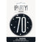 Buy Age Specific Birthday Bonne Fête Black/Silver - Badge - 70 sold at Party Expert