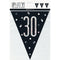 Buy Age Specific Birthday Bonne Fête Black/Silver - Pennant Banner - 30 sold at Party Expert