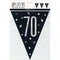 Buy Age Specific Birthday Bonne Fête Black/Silver - Pennant Banner - 70 sold at Party Expert