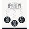 Buy Age Specific Birthday Bonne Fête Black/Silver - Swirls 6/pkg - 50 sold at Party Expert