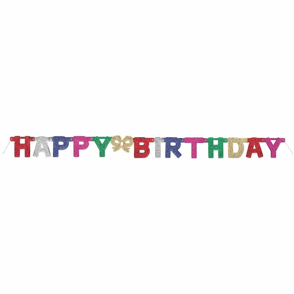 Buy Age Specific Birthday Deluxe Glitter Bday Banner sold at Party Expert
