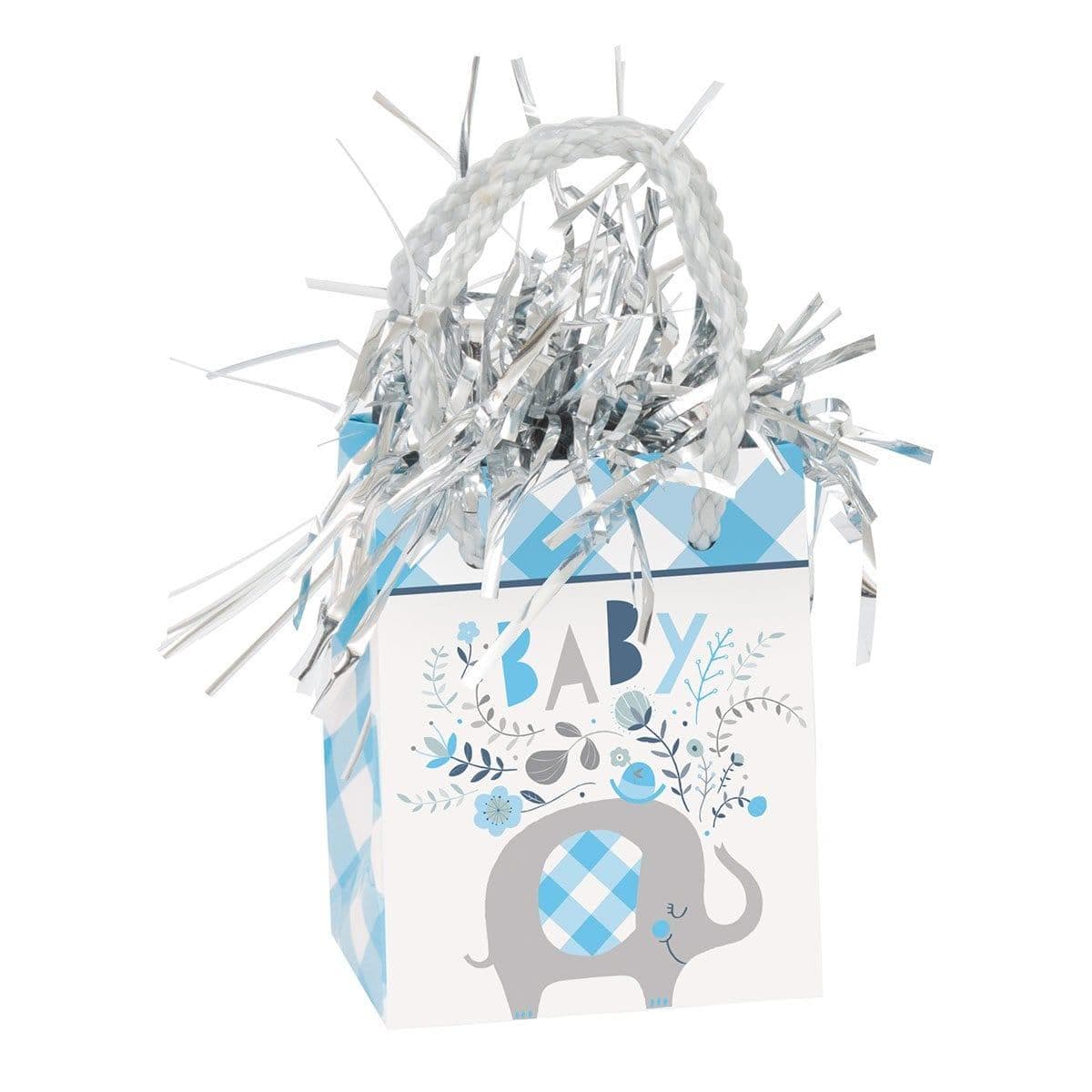 Buy Baby Shower Blue Floral Elephant Balloon Weight sold at Party Expert