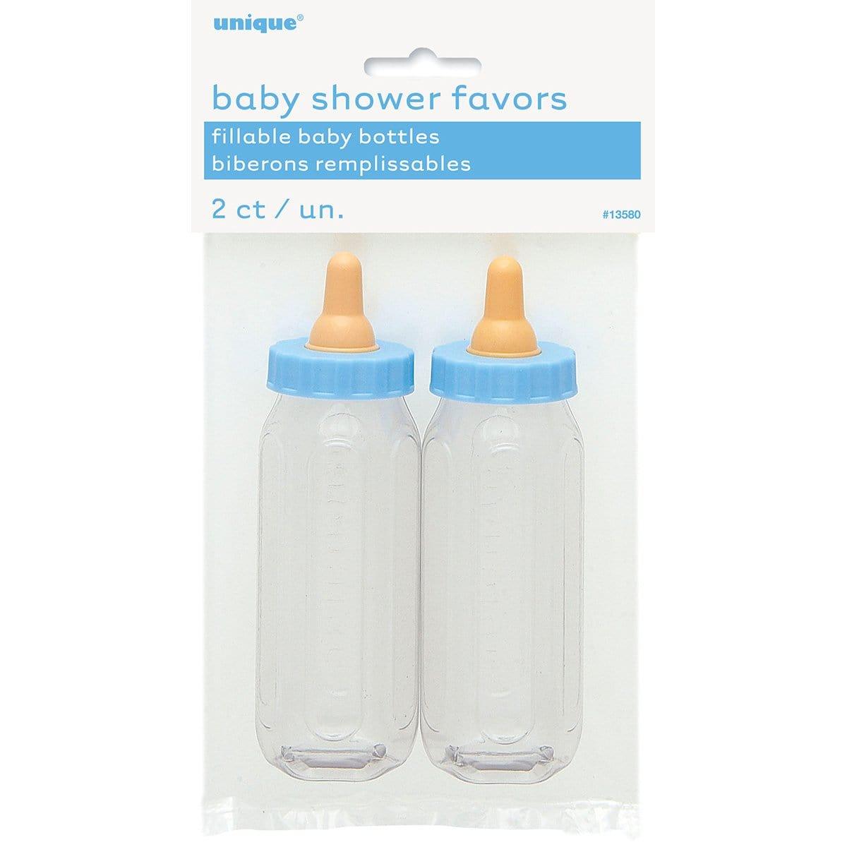 Blue Plastic Baby Bottles Party Expert - Main Image