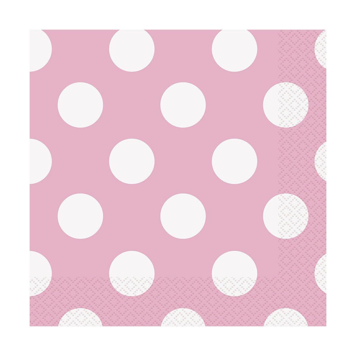 Buy Baby Shower Lovely Pink Dots beverage napkins sold at Party Expert