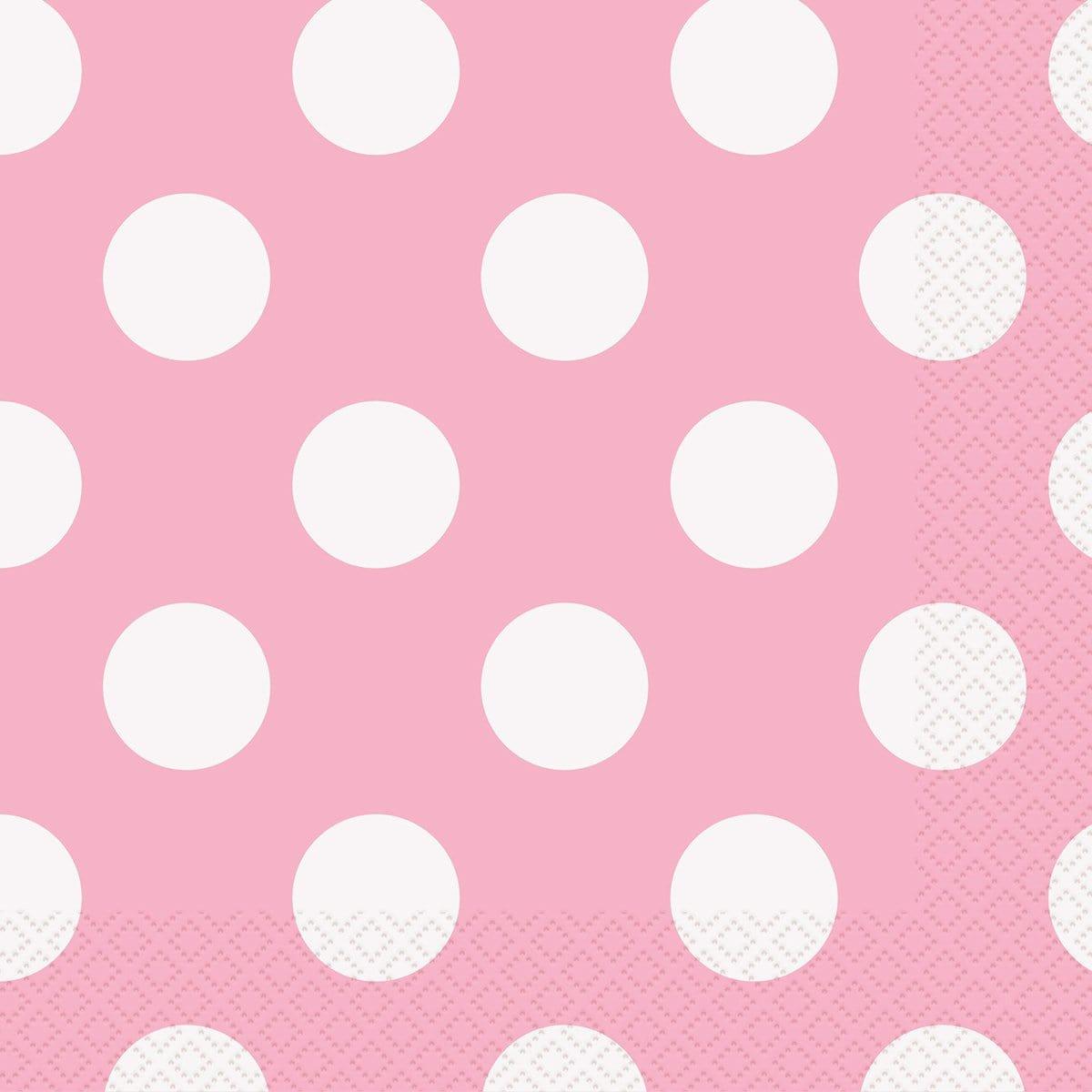Buy Baby Shower Lovely Pink Dots lunch napkins, 16 per package sold at Party Expert