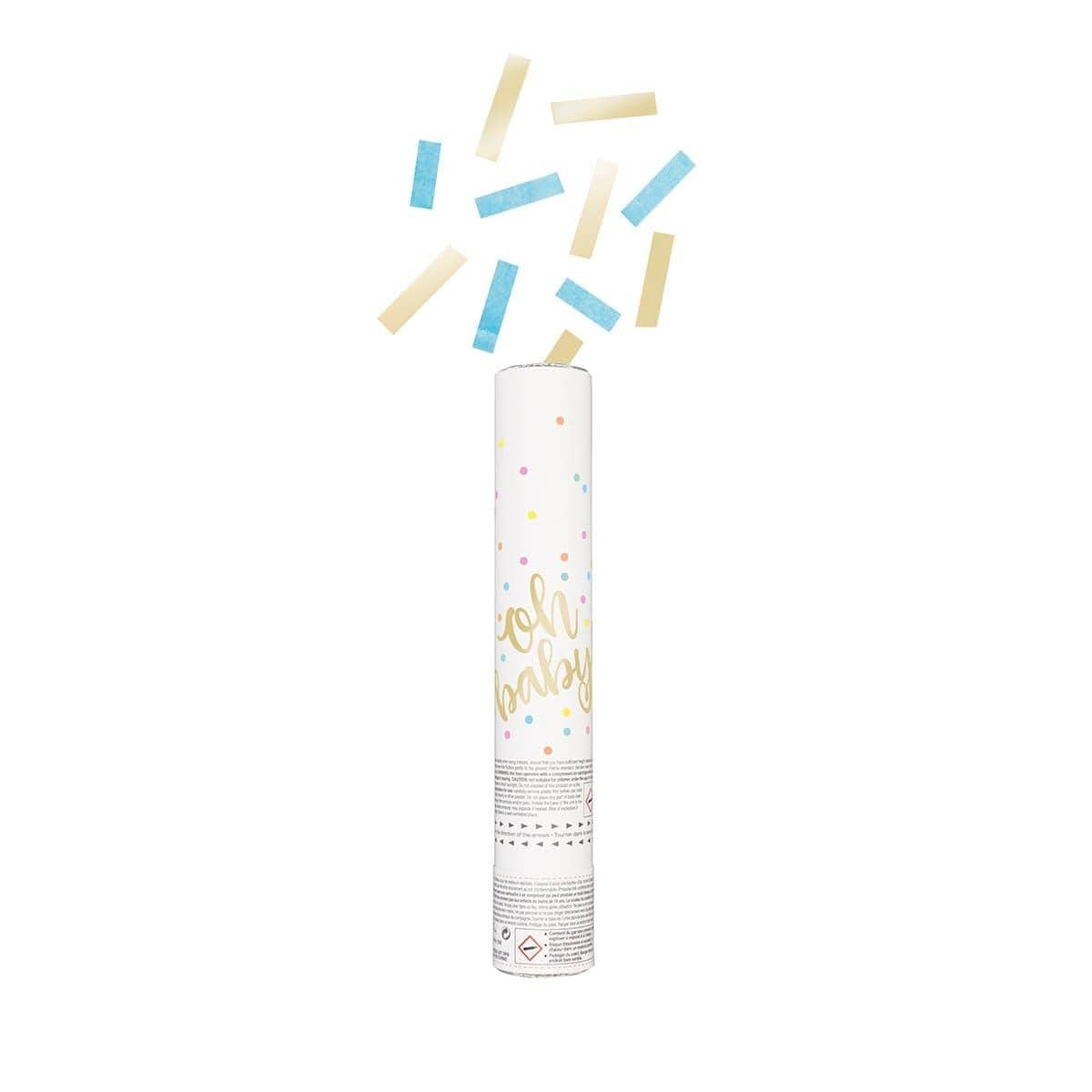 Buy Baby Shower Oh Baby blue confetti cannon sold at Party Expert