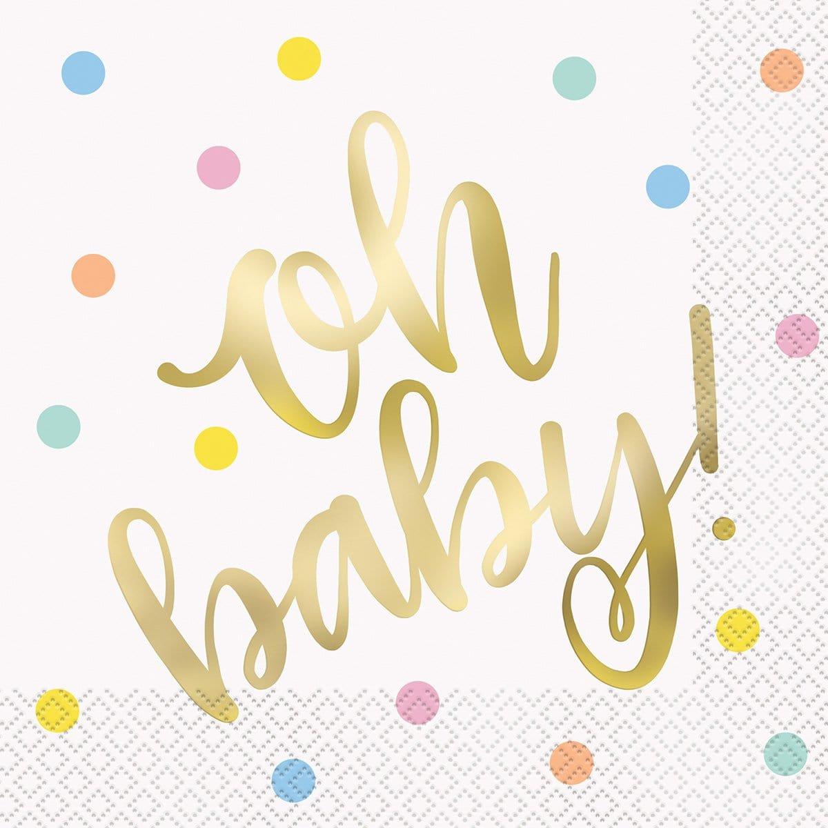 Buy Baby Shower Oh Baby lunch napkins, 8 per package sold at Party Expert