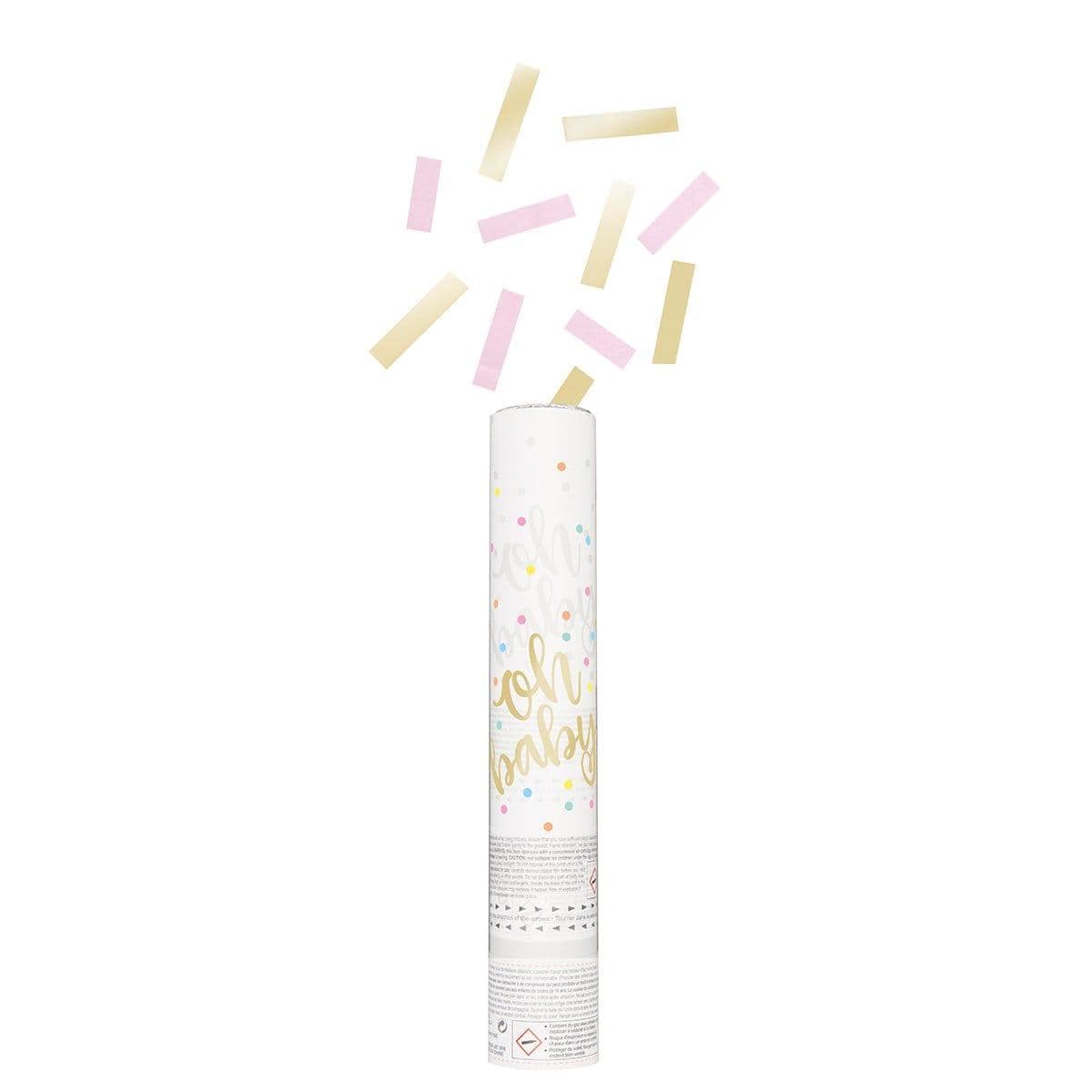 Buy Baby Shower Oh Baby pink confetti cannon sold at Party Expert