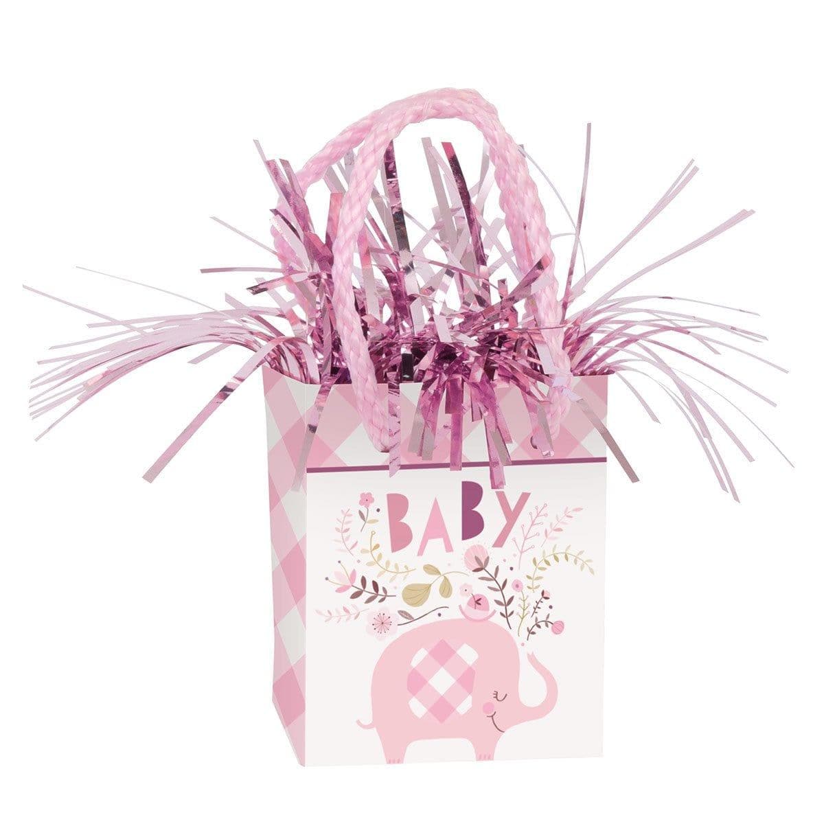 Buy Baby Shower Pink Floral Elephant Balloon Weight sold at Party Expert