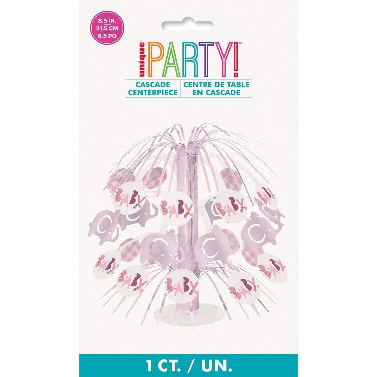 Buy Baby Shower Pink Floral Elephant Casacade Centerpiece sold at Party Expert