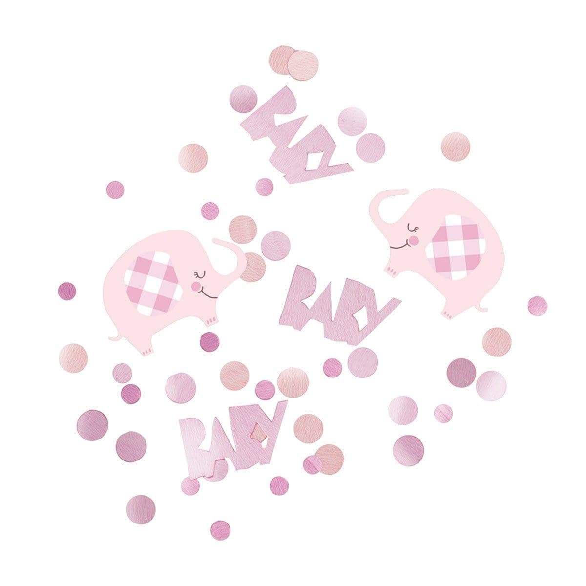 Buy Baby Shower Pink Floral Elephant Confetti sold at Party Expert