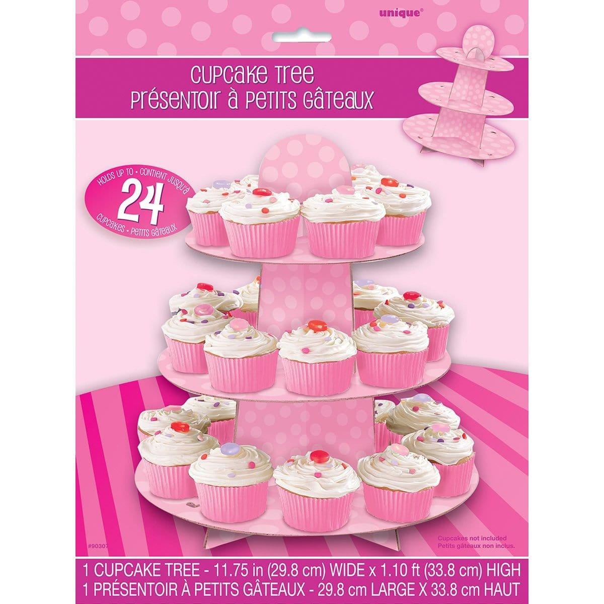 Buy Baby Shower Pink polka dots cupcake stand sold at Party Expert