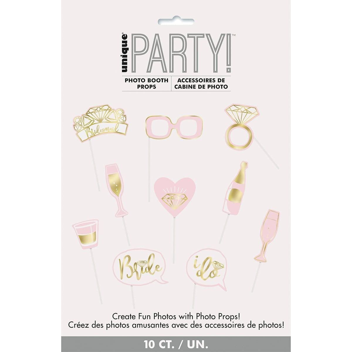 Buy Bachelorette Bride photo booth props, 10 per package sold at Party Expert