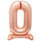 UNIQUE PARTY FAVORS Balloons Air-filled Standing Rose Gold number 0 Foil Balloon, 34 inches