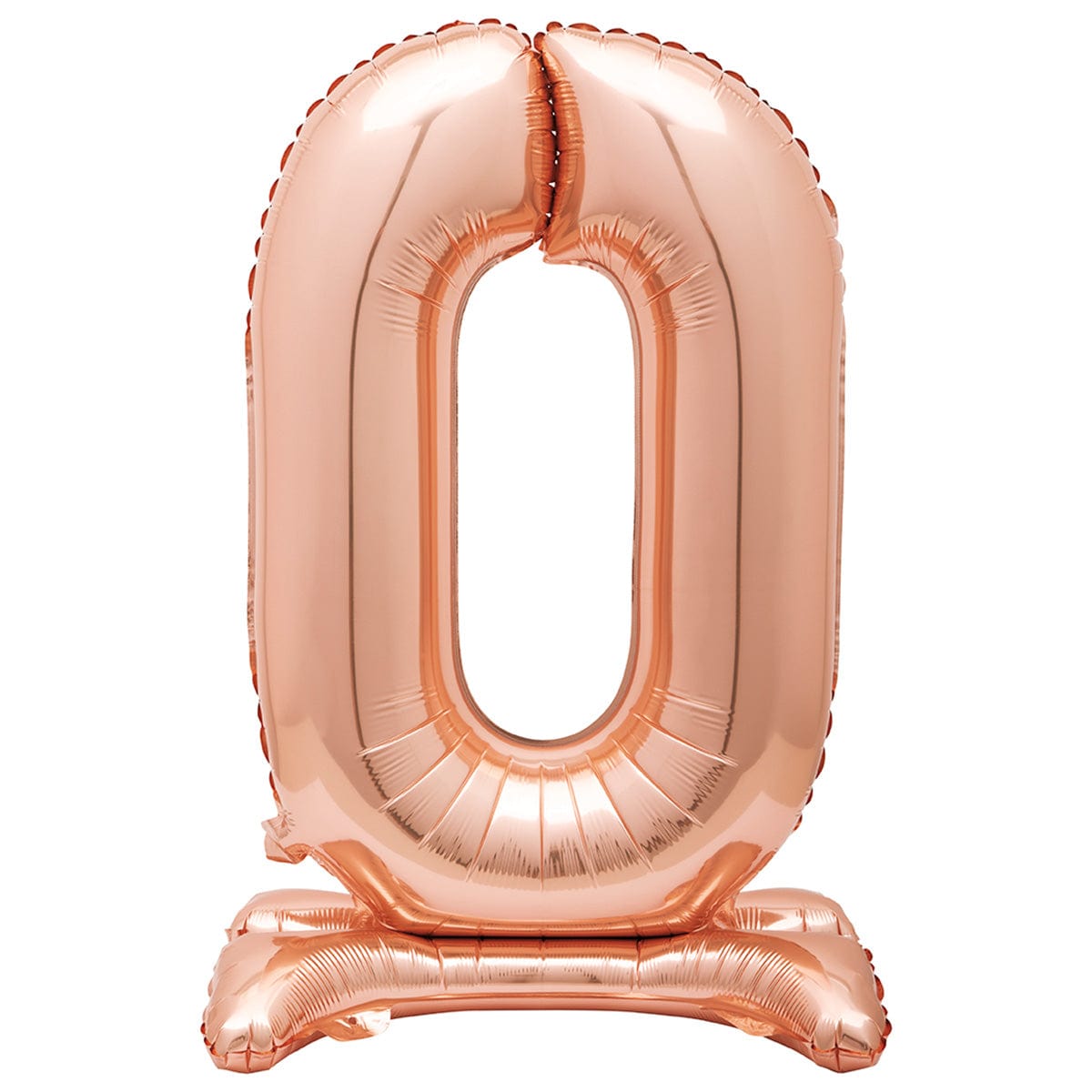 UNIQUE PARTY FAVORS Balloons Air-filled Standing Rose Gold number 0 Foil Balloon, 34 inches