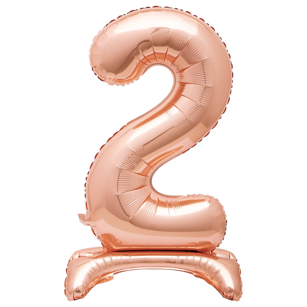 UNIQUE PARTY FAVORS Balloons Air-filled Standing Rose Gold Number 2 Foil Balloon, 34 inches