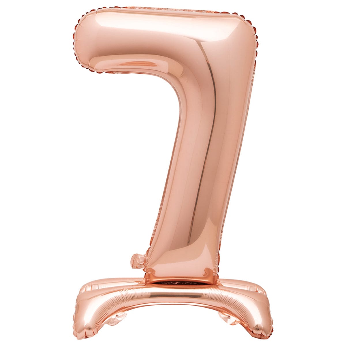 UNIQUE PARTY FAVORS Balloons Air-filled Standing Rose Gold Number 7 Foil Balloon, 34 inches