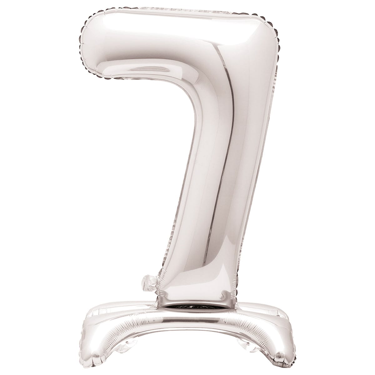 UNIQUE PARTY FAVORS Balloons Air-filled Standing Silver Number 7 Foil Balloon, 34 inches
