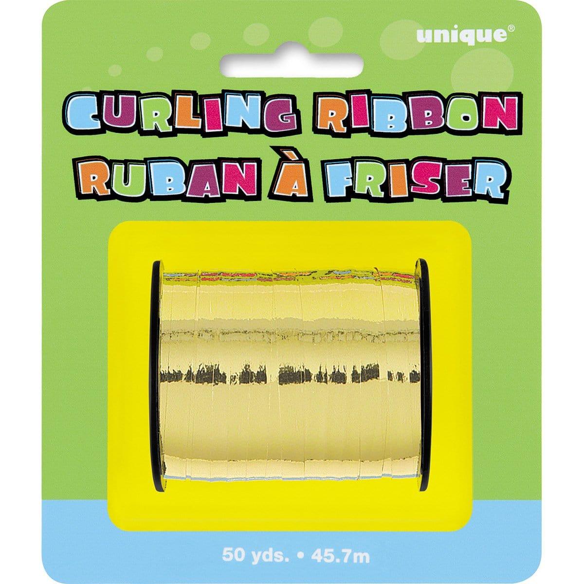 Buy Balloons Gold Curling Ribbon, 50 Yds sold at Party Expert