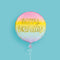 UNIQUE PARTY FAVORS Balloons Happy Birthday Round Foil Balloon, Pastel & Gold, 18 Inches, 1 Count 011179549818
